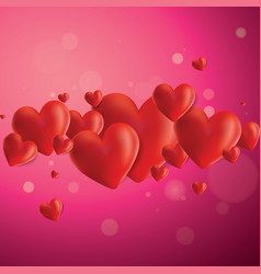 Realistic hearts background Royalty Free Vector Image