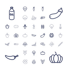 Vegetable icons Royalty Free Vector Image - VectorStock