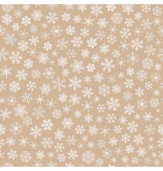 Beige christmas background with snowflakes Vector Image