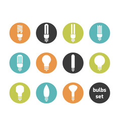 Light bulbs Bulb icon set Royalty Free Vector Image
