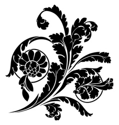 Floral swirl Royalty Free Vector Image - VectorStock