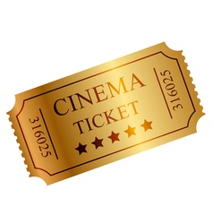 Gold ticket Royalty Free Vector Image - VectorStock