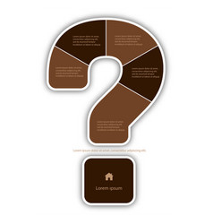 Question mark infographic report template made Vector Image