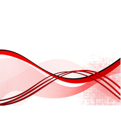 Red wave abstract background graphic design Vector Image