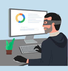 Internet phishing and hacking attack concept Vector Image