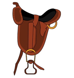 English saddle brown leather equestrian Royalty Free Vector