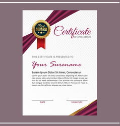 Elegant certificate template Royalty Free Vector Image