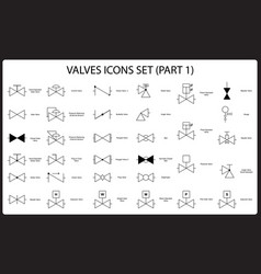 Valve Engineering Symbol Set Collection Royalty Free Vector