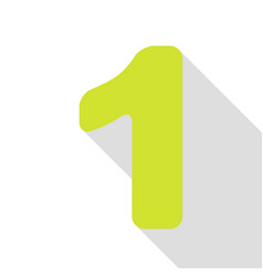 Number 1 sign design template element Royalty Free Vector