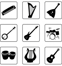 Music instruments collection 1 Royalty Free Vector Image