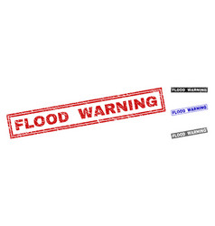 Flood Warning Rubber Stamps Royalty Free Vector Image