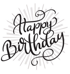 happy birthday words vector images over 1 300 black and white happy birthday
