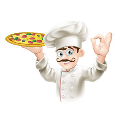 Italian pizza cartoon Royalty Free Vector Image