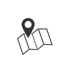 Map pointer icon gps location symbol flat design Vector Image