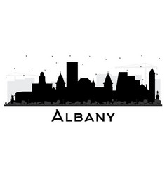 Albany new york city skyline silhouette Royalty Free Vector