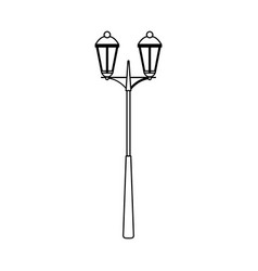 Lamp post lamppost street polelight a set of Vector Image