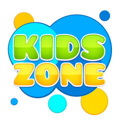 Kids zone symbol playroom in school Royalty Free Vector