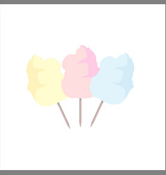 Three cotton candy Royalty Free Vector Image - VectorStock