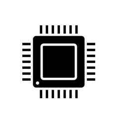 Cpu icon on white 8 core processor Royalty Free Vector Image