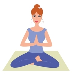 Girls yoga namaste Royalty Free Vector Image - VectorStock