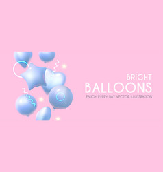 Cartoon balloons festive entertainment bright Vector Image