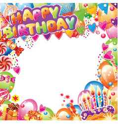 Happy birthday horizontal cards Royalty Free Vector Image