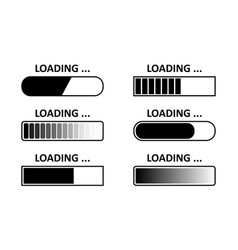 Set loading icons white background Royalty Free Vector Image