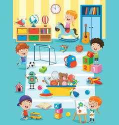 Preschool classroom Royalty Free Vector Image - VectorStock