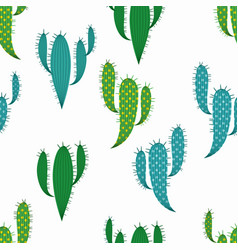 Cactus seamless pattern Royalty Free Vector Image