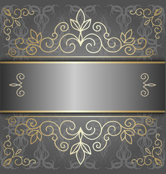 Stylish invitation card elegant golden design Vector Image