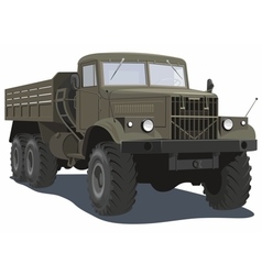 Army truck silhouette Royalty Free Vector Image