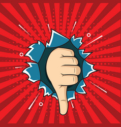 Retro Thumbs Up Royalty Free Vector Image - VectorStock