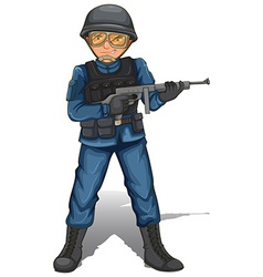 A young soldier Royalty Free Vector Image - VectorStock