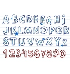 Hand drawing alphabet Royalty Free Vector Image