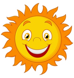 Cute smiling sun cartoon Royalty Free Vector Image