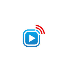 Play button line icon outline media sign Vector Image