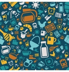 Vintage seamless pattern with tea theme Royalty Free Vector