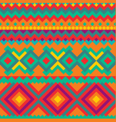 Seamless pattern with geometric ornaments mexican Vector Image