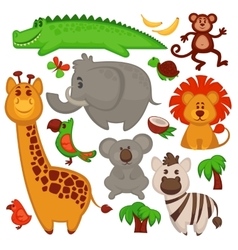 Jungle animals Royalty Free Vector Image - VectorStock