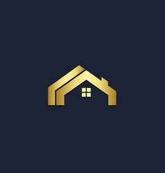 Home renovation tool gold logo Royalty Free Vector Image