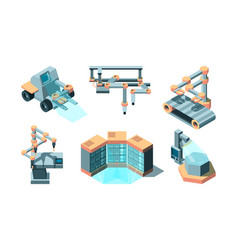 Isometric industry 40 concept artificial Vector Image