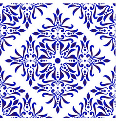 Flower tile pattern Royalty Free Vector Image - VectorStock