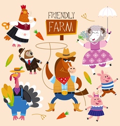 Girl farmer feeding her chickens Royalty Free Vector Image