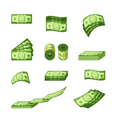 Money bundle isolated Royalty Free Vector Image