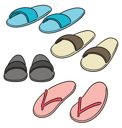 Set slippers Royalty Free Vector Image - VectorStock