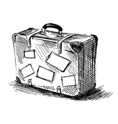 old suitcase drawing