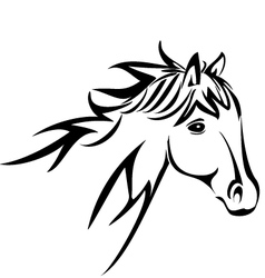 Horse stylized swoosh Royalty Free Vector Image