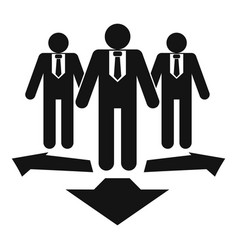 Happy teamwork icon simple style Royalty Free Vector Image