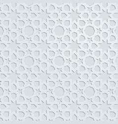 White ornament islamic pattern background Vector Image