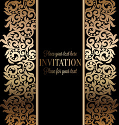 wedding invitation black gold vector images over 4 400 wedding invitation black